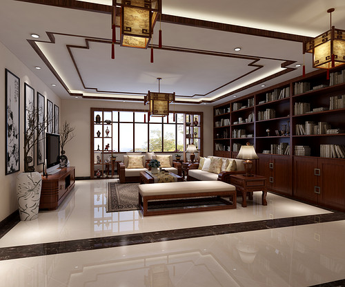 紫竹公寓-220平米-新中式-装修效果图