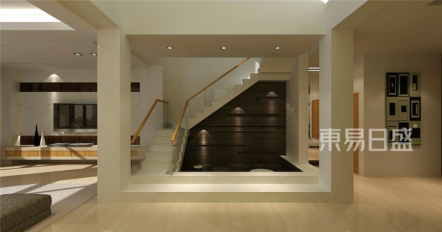 东丽湖现代风格楼梯间装修效果图
