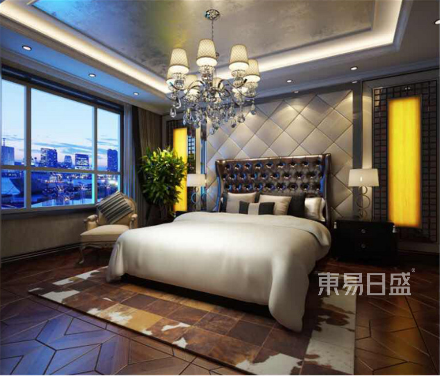奕聪花园港式风格卧室装修效果图