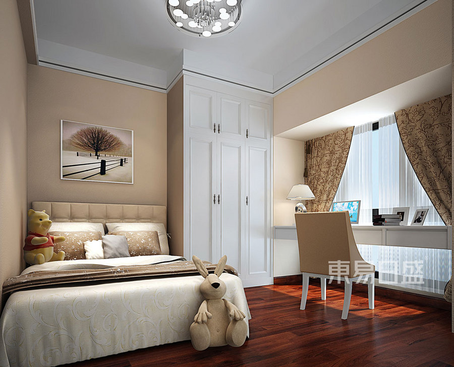 现代风格-卧室-平层公寓装修效果图