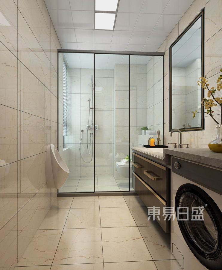 上海家装卫生间干湿分离玻璃隔断装饰技巧