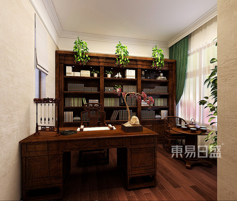 碧桂园凤凰城/320平/新中式/书房