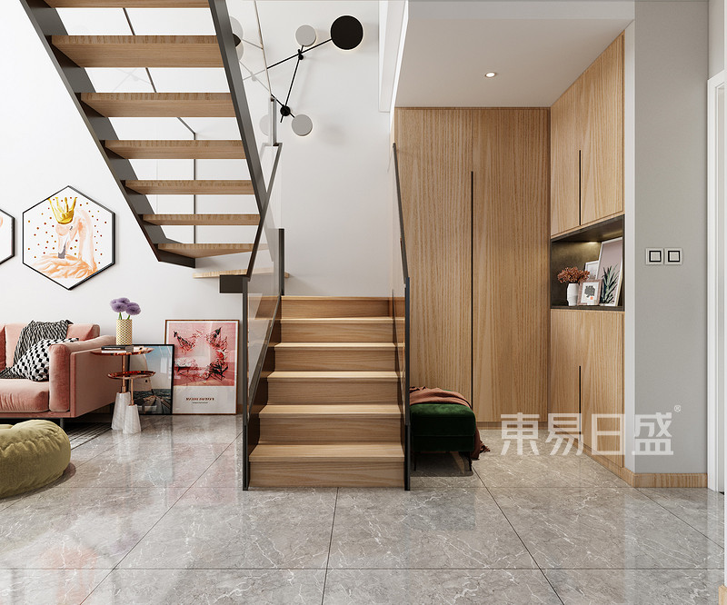 广州复式楼楼梯间装修效果图