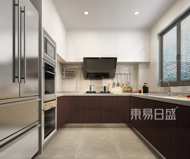 鼎峰尚境三房新中式厨房装修效果图