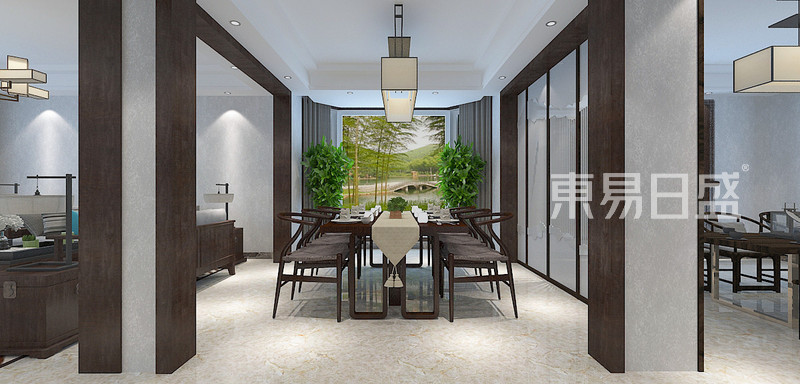 新中式 - 奥特莱斯新中式风格餐厅装修效果图