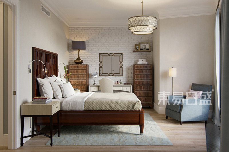 东方雅苑 美式卧室装修效果图案例