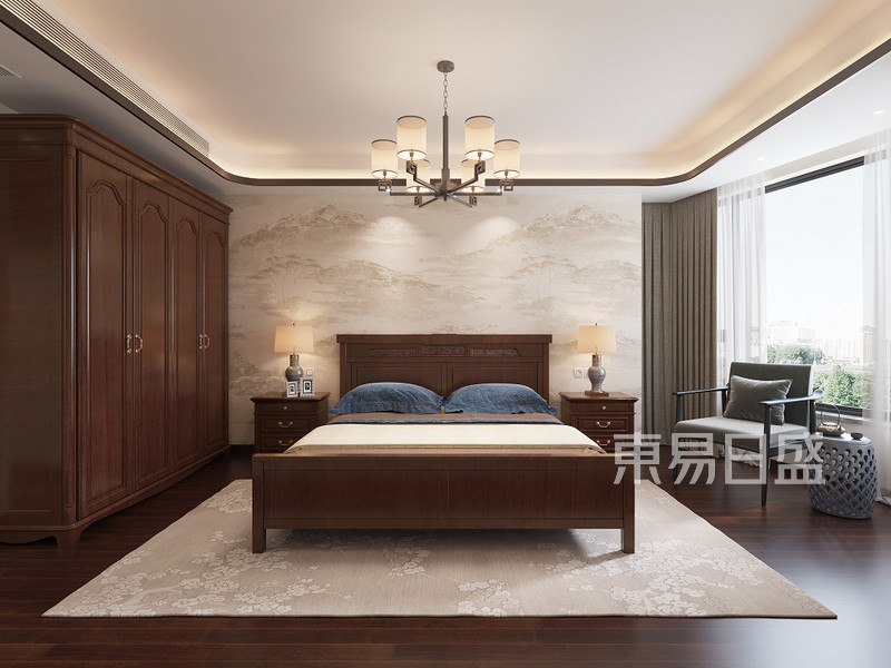 上海莱诗邸-120平-新中式卧室