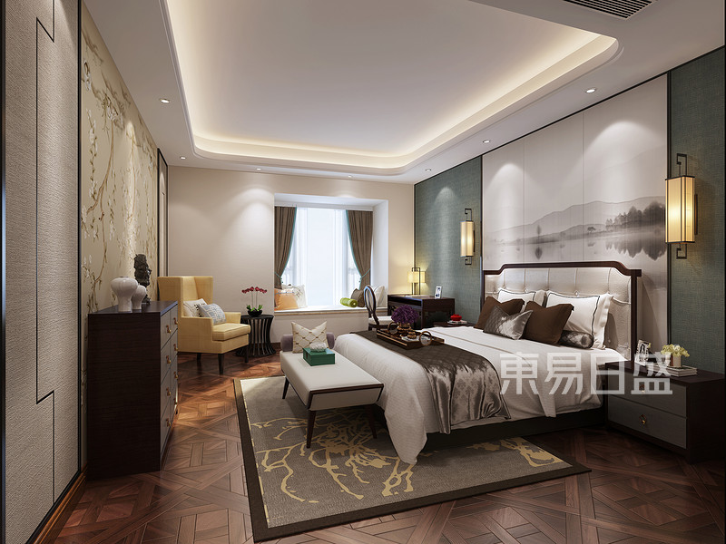 2018流行的装修风格与案例集—186平米新中式卧室