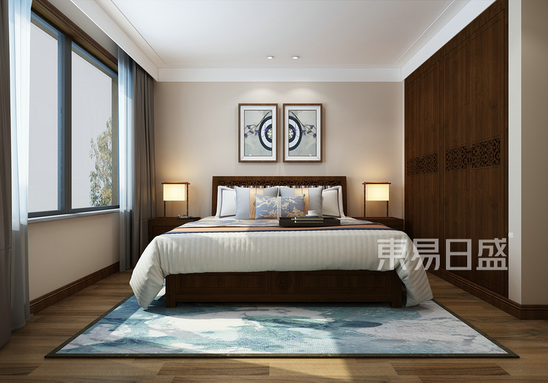 新中式风格-老人房-装修效果图