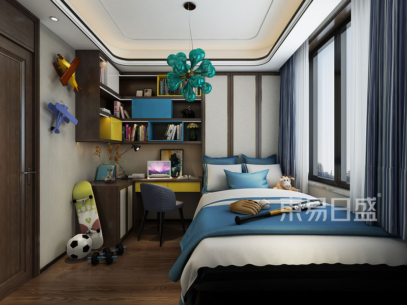 新中式风格装修效果图丨雍湖湾145㎡三居室装修案例