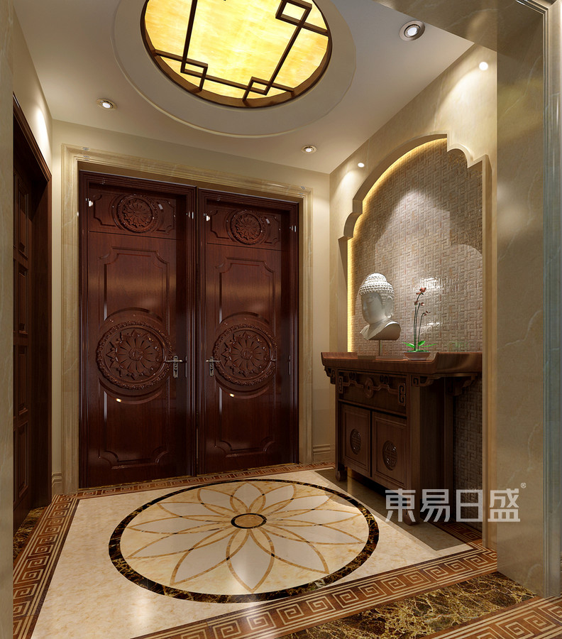 玄关装修效果图 新中式风格装饰设计