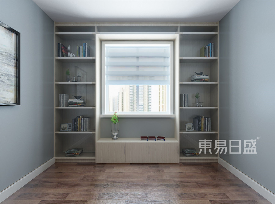 路劲太阳城现代北欧书房装修效果图