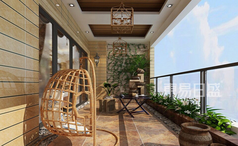 新中式 - 新中式风格 阳台装修效果图 别墅装饰