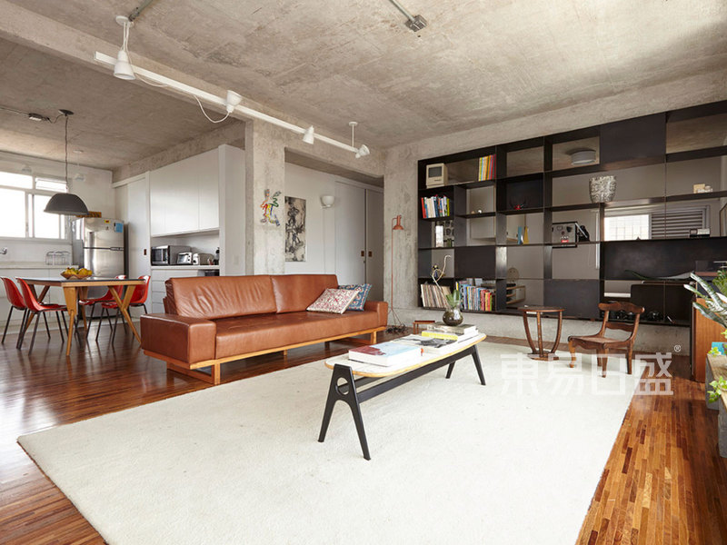 未来城公寓78㎡平层工业风格实景装修