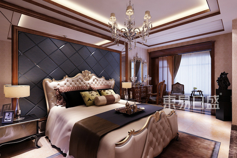 未来城美式风格卧室装修效果图