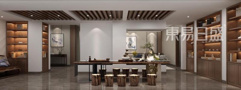 现代+新中式风格房屋茶室装修设计效果图