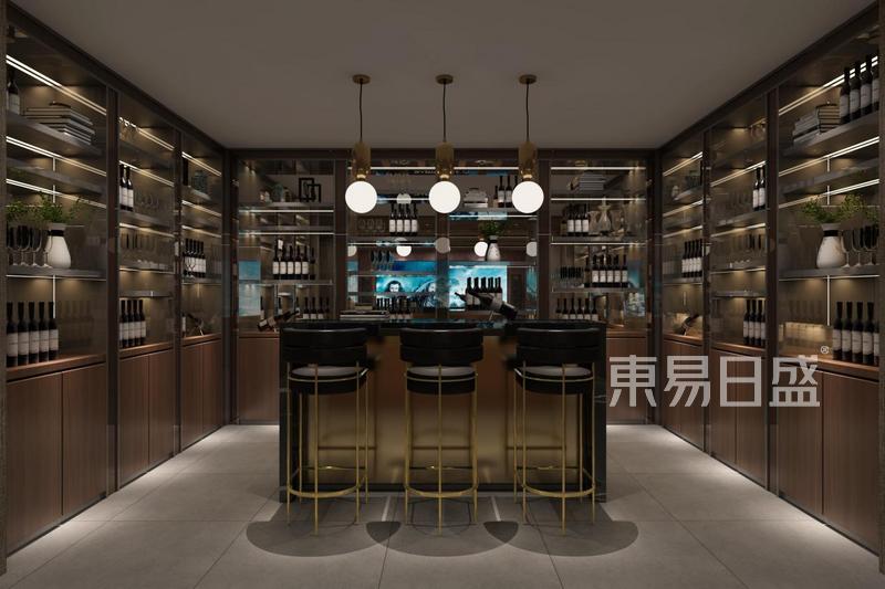 金地悦荔540㎡别墅酒吧区域装修设计