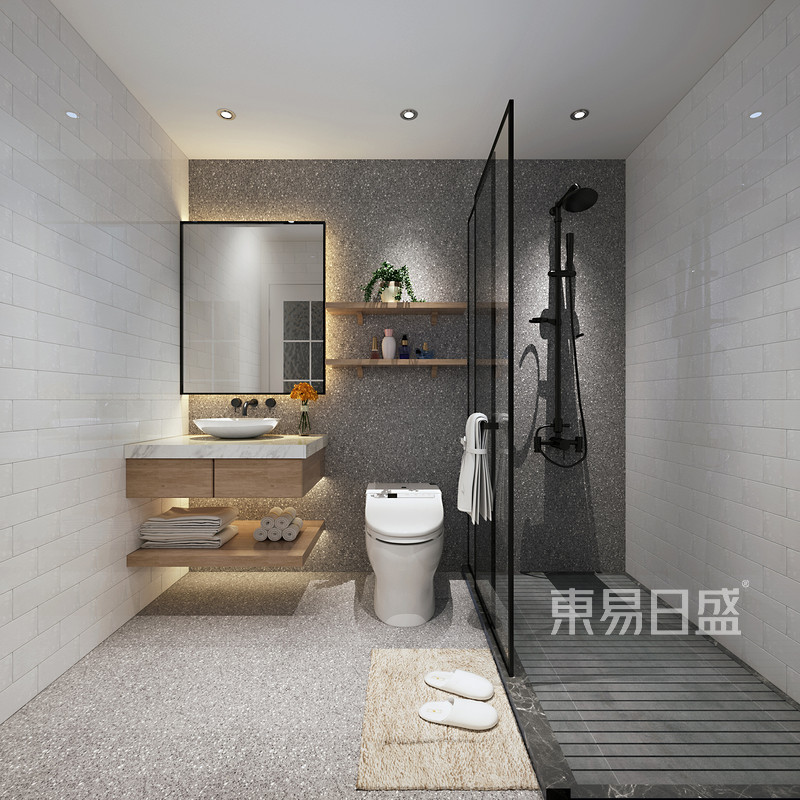 29平米单身公寓卫生间装修设计效果图