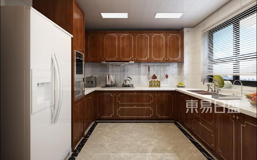 新中式厨房-装修效果图