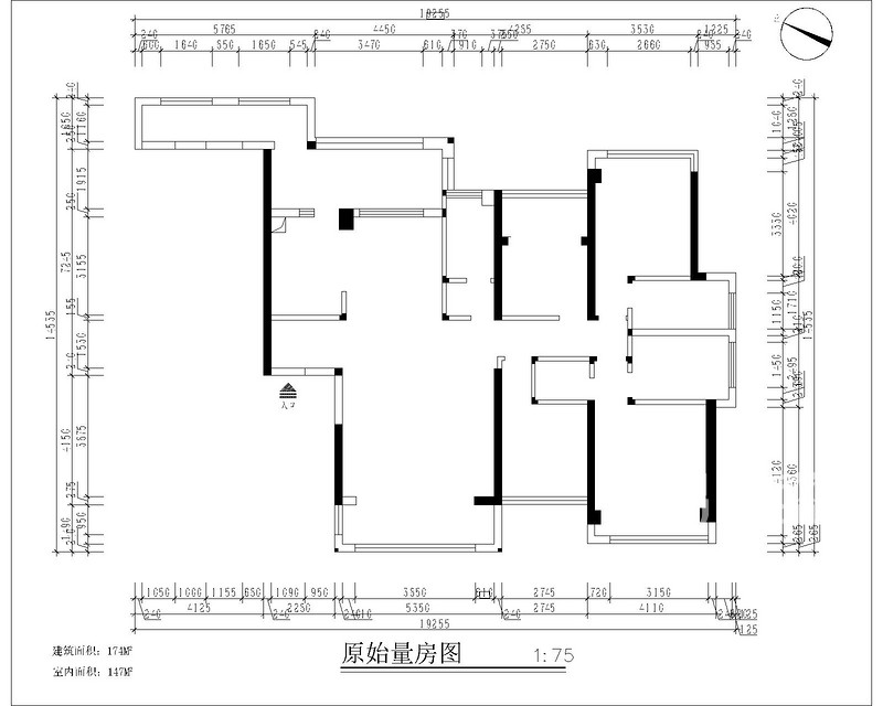 碧海君庭02户型 现代简约装修效果图 174平米 户型装饰设计
