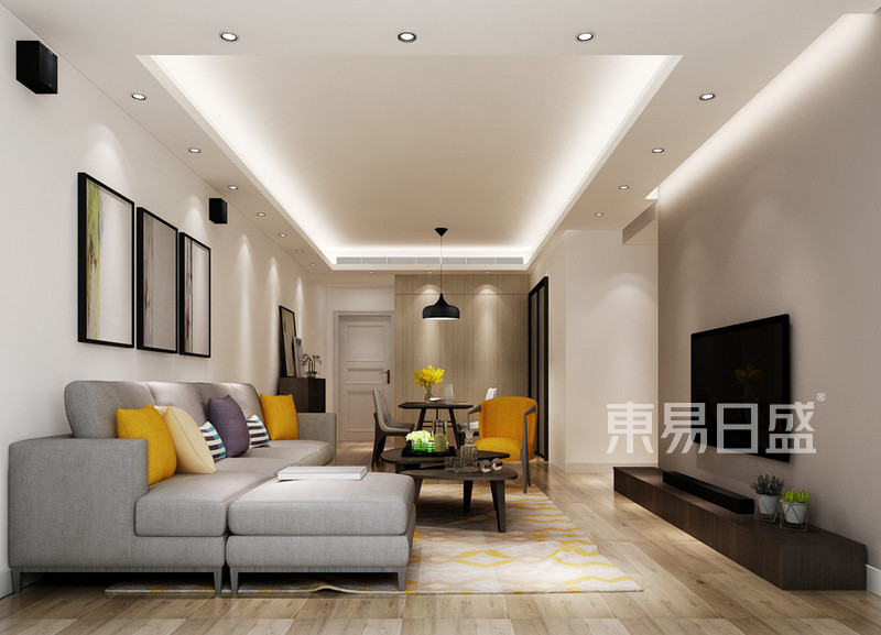 深圳前海东岸小区 现代风格97平米 3室2厅1厨1卫 户型优缺点分析