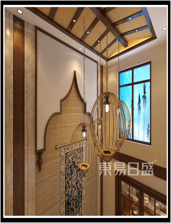 昆明4居室东南亚风格装修，稳重及豪华感的既视感