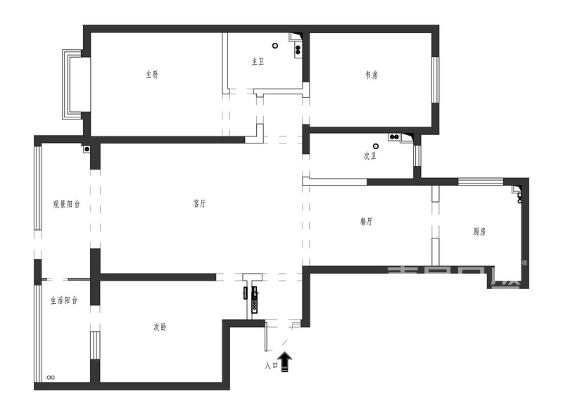 维多利亚三期155平三室两厅户型解析