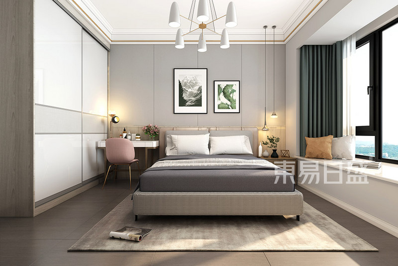 新世纪丽江豪园现代简约主卧室装修效果图