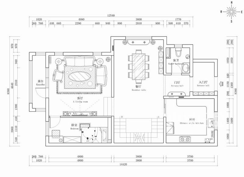 翡翠城别墅-新中式-300平米户型解析