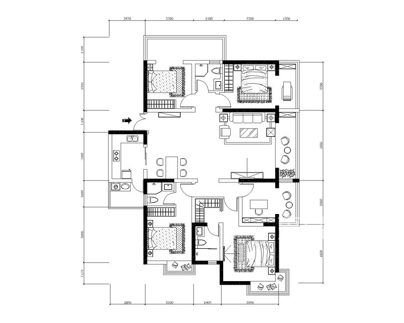 融城优郡住宅180平米北欧风格案列户型解析
