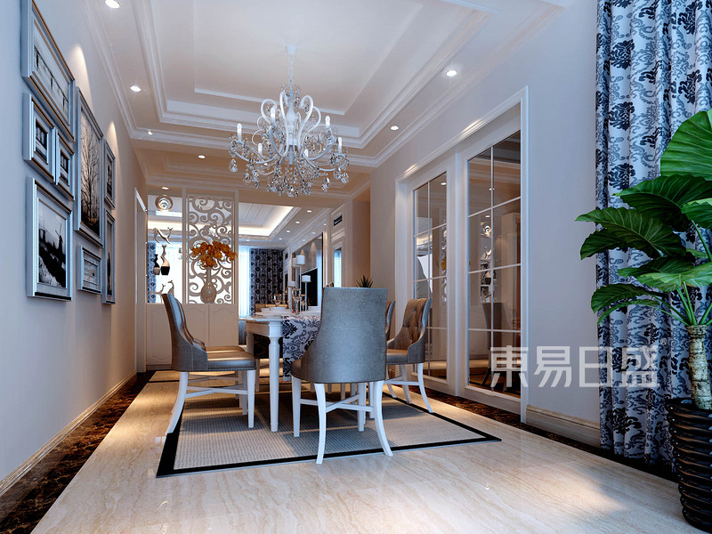 深圳前海东岸—127平米建筑面积—简欧风格—装修设计图
