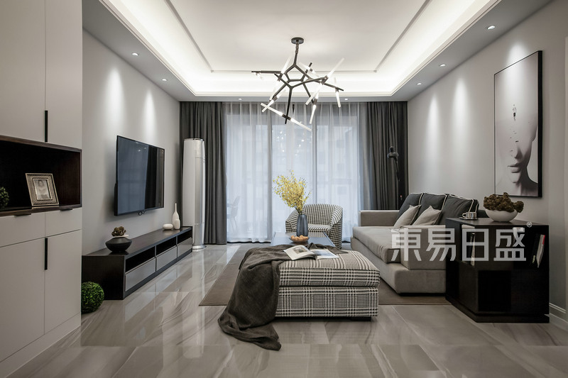 深圳前海东岸—86平米—现代简约风格—装修效果图
