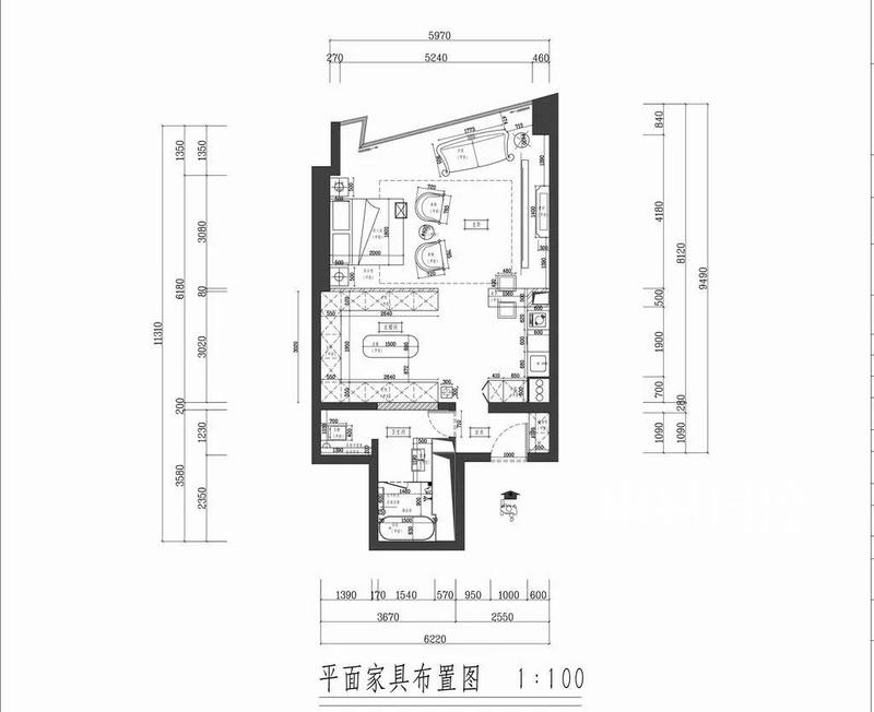 公园1872国际公寓-现代风格90㎡-户型解析