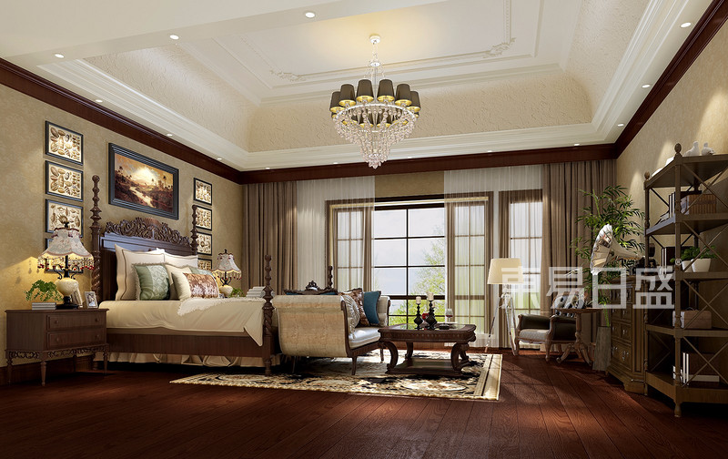 卡地亚-美式风格-400㎡ 卧室装修效果图