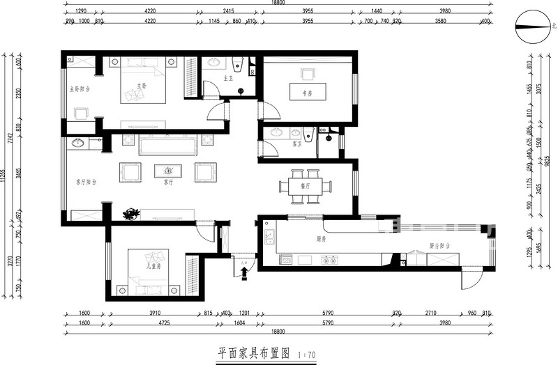 维多利亚155平三室二厅户型解析