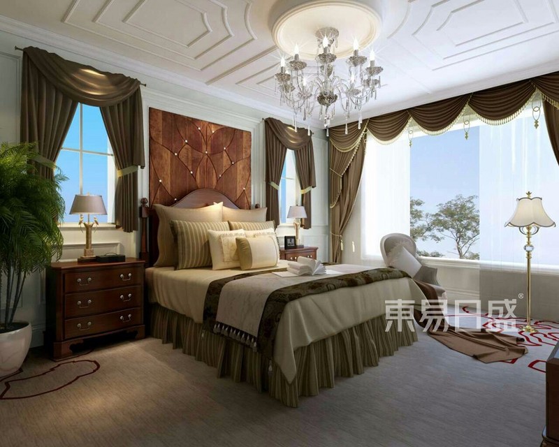 蔚蓝卡地亚-法式-380㎡ 卧室装修效果图