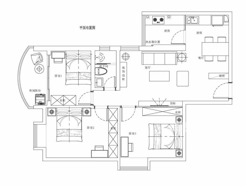 东易日盛108m²北欧风三居室户型设计案例解析