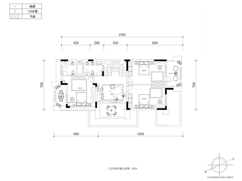 龙湖紫云台243平米美式风格别墅装修户型解析