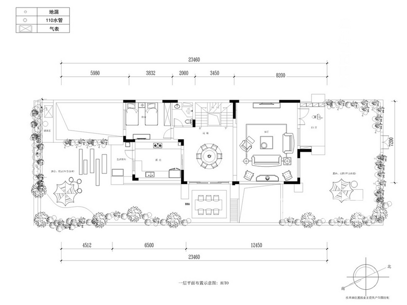 龙湖紫云台243平米美式风格别墅装修户型解析