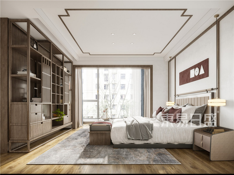 四居室-湖语森林二期新中式-卧室装修效果图