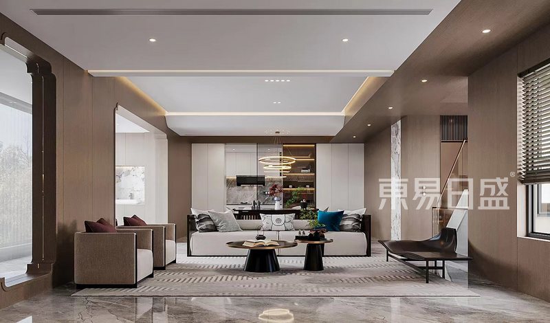 保利天悦500平米五室三厅装修效果图现代新中式风格案例
