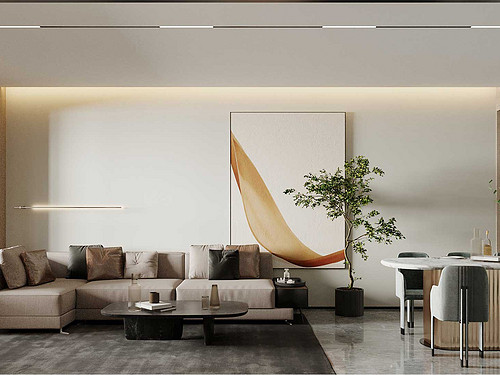 天鹅堡B栋三居室122平米现代简约风格设计案例