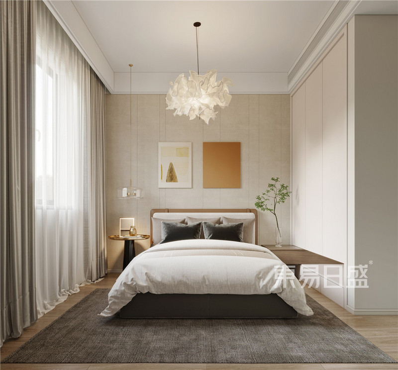 四居室-仁恒滨江164平法式-卧室装修效果图