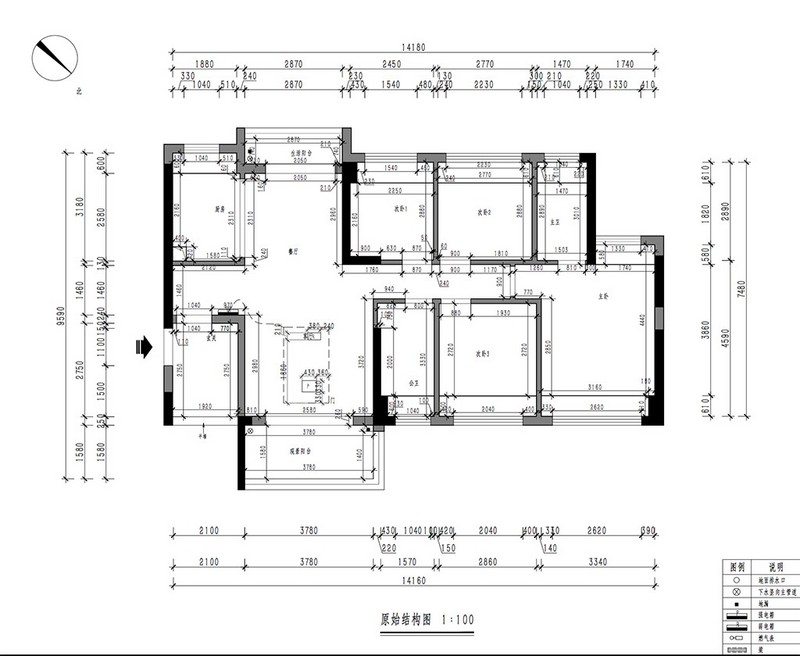 恒福容悦园-新中式风格-123平米户型解析