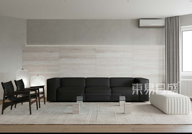 紫竹院-165平米平层-现代风格-客厅沙发背景