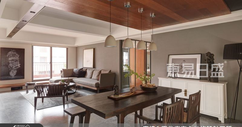 金科天宸99平米新中式风格二居室户型设计案例解析