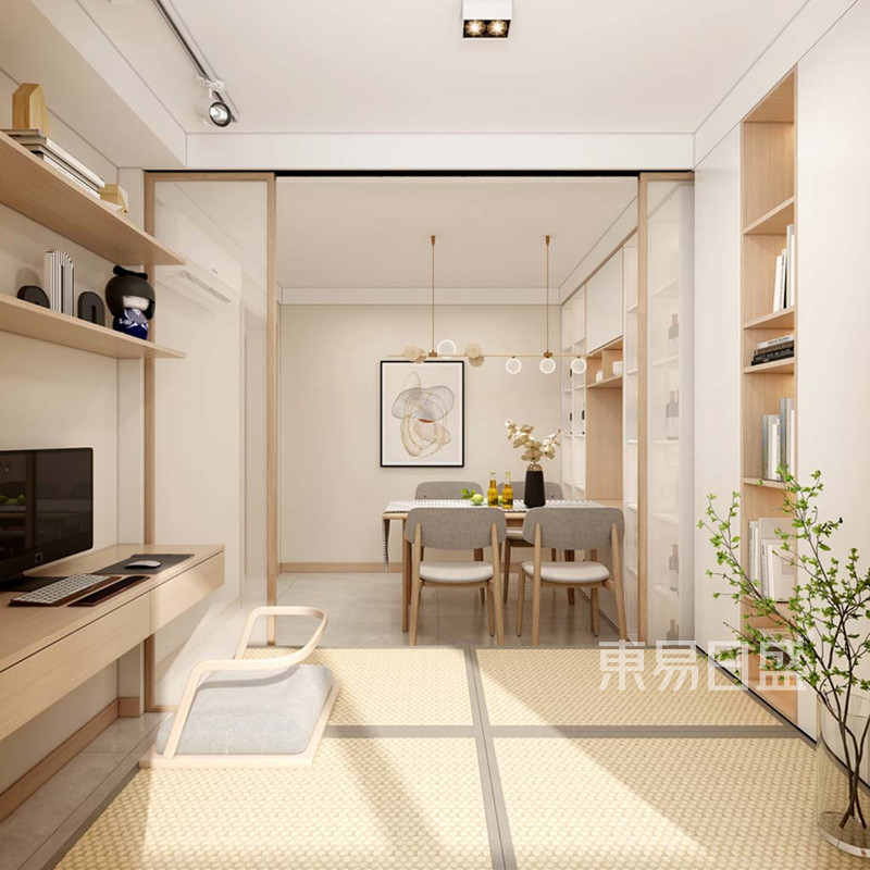 万科新里程-120平米三室两厅-现代日式风格-书房