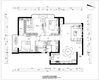 凤翔大第新房装修-120平米现代风格-3室2厅2卫户型解析