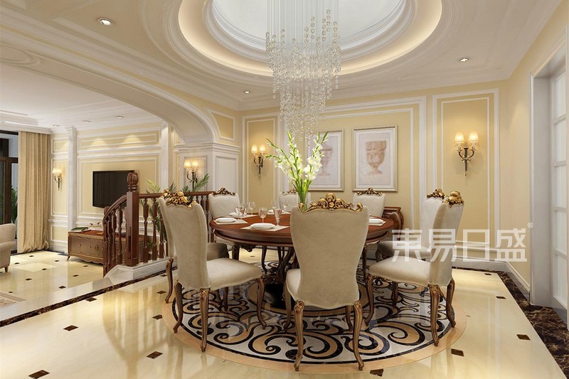 凤凰城别墅500平米欧式风格户型解析-餐厅