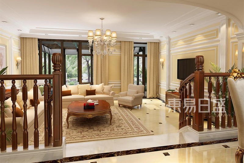 凤凰城别墅500平米欧式风格户型解析-客厅